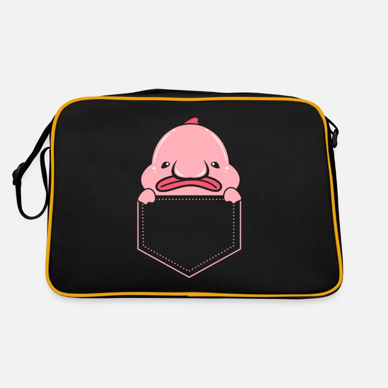 Blobfisch Tiefsee Grumpy Introvertiert Geschenk Retro Tasche