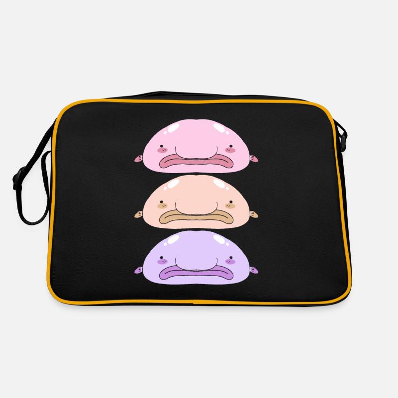 Blobfisch Tiefsee Grumpy Introvertiert Geschenk Retro Tasche