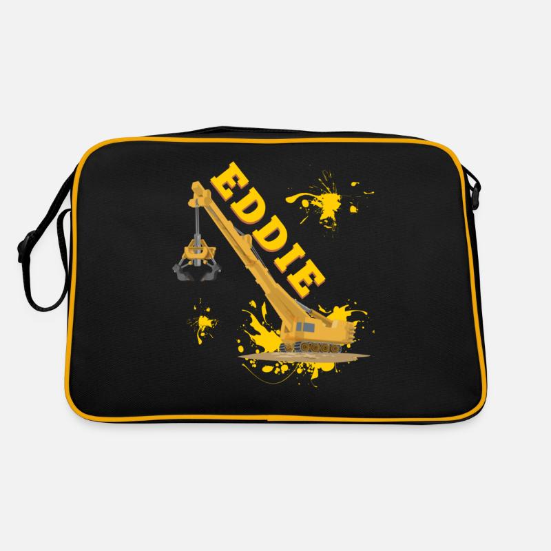 Eddie Schaufel Kran Bagger Retro Tasche