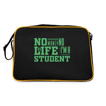 Student Uni Student Study Studies - Retro Bag - black/gold - Back