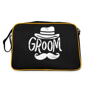 Bräutigam - Retro Tasche - Schwarz/Gold - Hinten