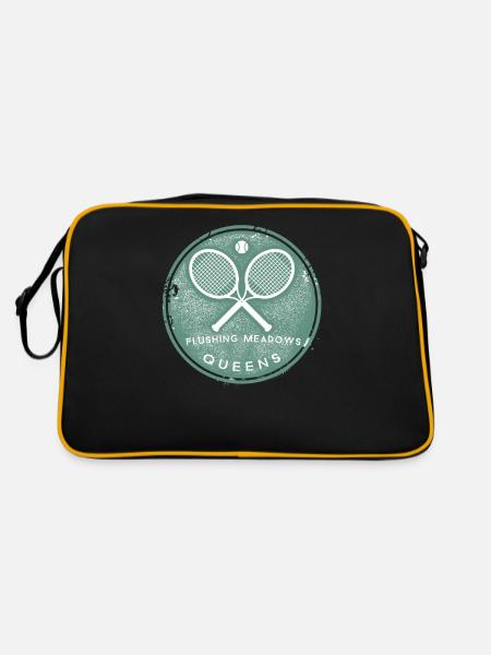 Tennis Flushing Meadows Queens New York NYC - Retro Bag - black/gold - Back