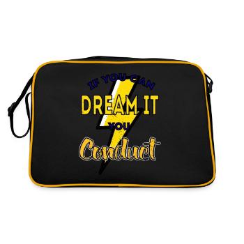 Electrician Electricity Electricity Electricity Construction Site - Retro Bag - black/gold - Back