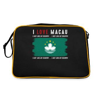 Macau - Retro Tasche - Schwarz/Gold - Hinten