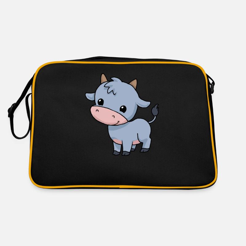 Taurus Sternzeichen Stier - Retro Tasche - Schwarz/Gold
