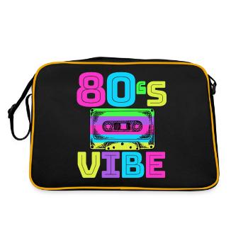 80s Vibe - Retro Vintage 80s Music Gift - Retro Bag - black/gold - Back