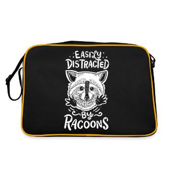 racoon - Retro Bag - black/gold - Back