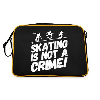 Skate Skater Skate Skate Skate Crime - Sac Retro - noir/or - Dos