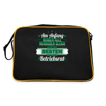 Au début, tout le monde était pareil - comité d'entreprise - Sac Retro - noir/or - Dos