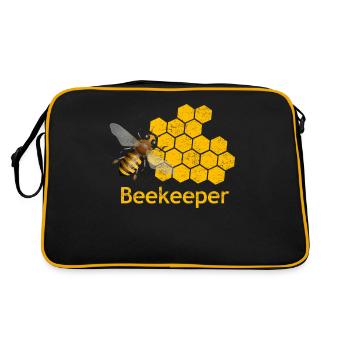 Beekeeper beekeeper bee bee whisperer - Retro Bag - black/gold - Back