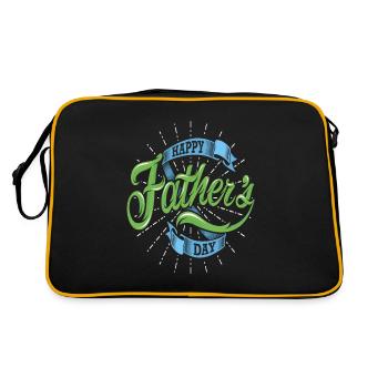 HEUREUX DU JOUR DU PÈRE - Sac Retro - noir/or - Dos