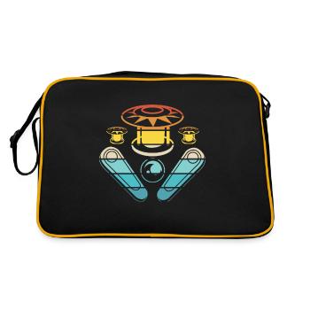 Flipper Pinball Flipper automatique Flipper Manette de flipper Game - Sac Retro - noir/or - Dos