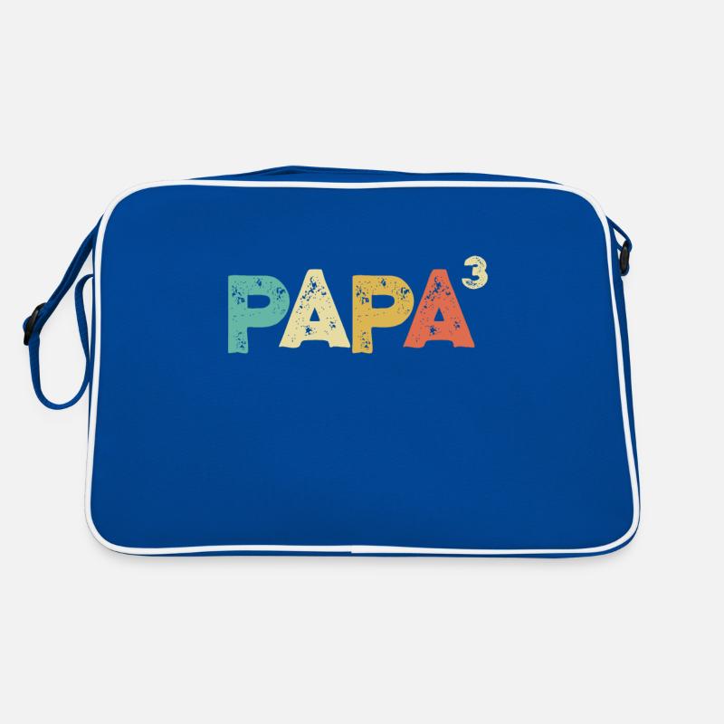 Papa hoch 3 Retro Vatertag Fun Geschenk für Väter Retro Tasche