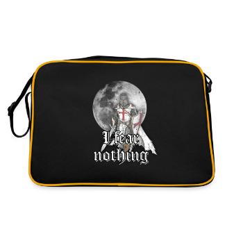 Croisé chevalier christianisme croisade chrétienne - Sac Retro - noir/or - Dos