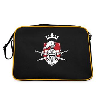 Croisé chevalier christianisme croisade chrétienne - Sac Retro - noir/or - Dos