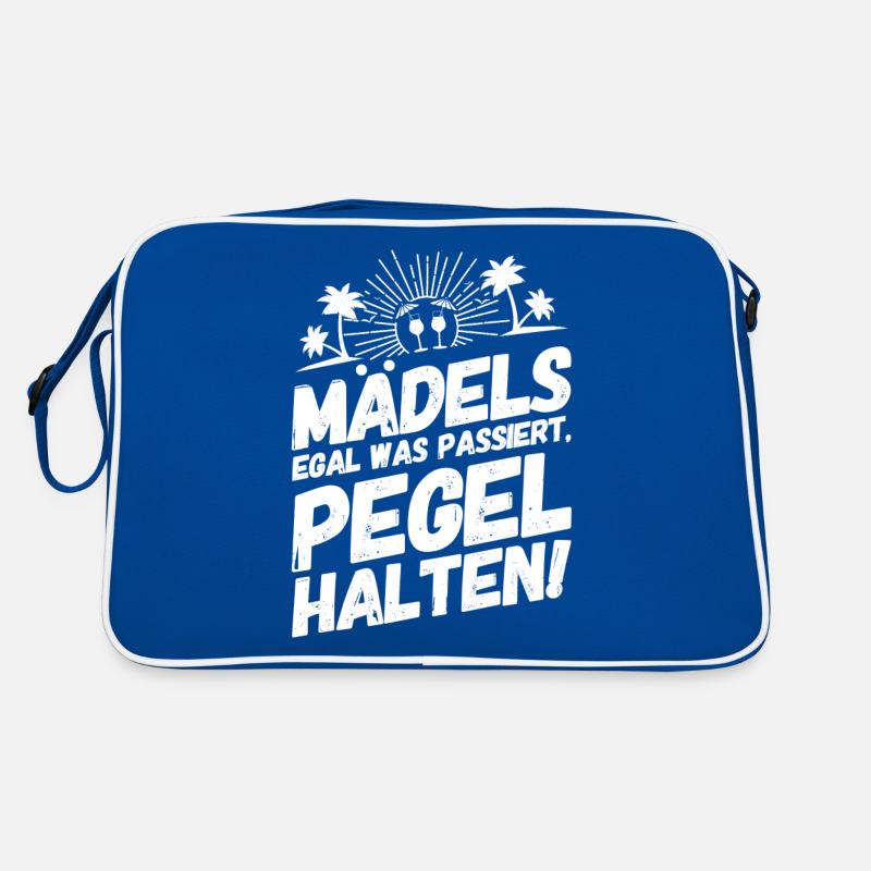 Mallorca Trinkteam Trinkspruch Mädels Pegel Retro Tasche