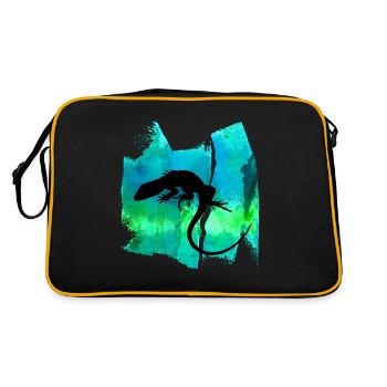 Lézard lézard t-shirt - Sac Retro - noir/or - Dos