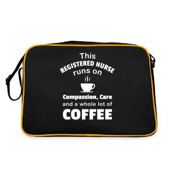 Infirmière Amie de café Citation Compassion Care Funny - Sac Retro - noir/or - Dos