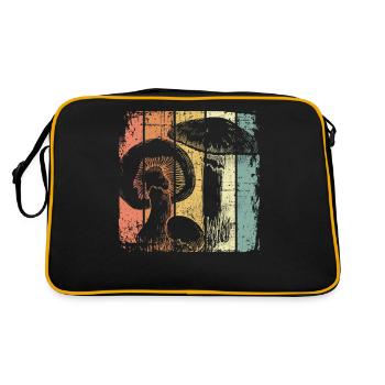 Pilz - Retro Tasche - Schwarz/Gold - Hinten