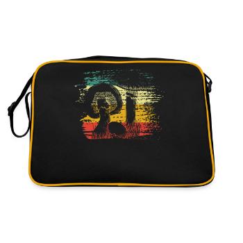 Pilz - Retro Tasche - Schwarz/Gold - Hinten
