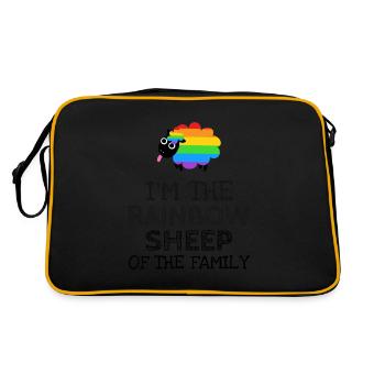 I'm The Rainbow Sheep Of The Family - Retro Bag - black/gold - Back