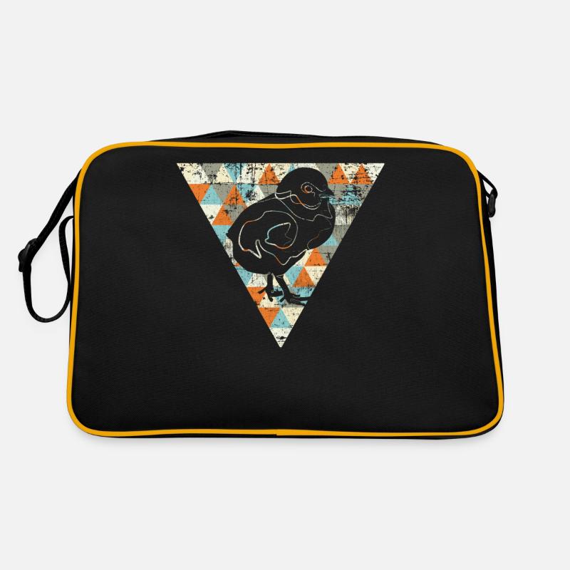 Küken - Retro Tasche - Schwarz/Gold