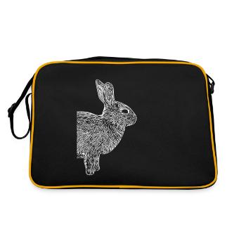 Lapin mignon Lapin Lapin Cadeau - Sac Retro - noir/or - Dos