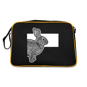 Cute Dwarf Rabbit Rabbit Breeder - Retro Bag - black/gold - Back