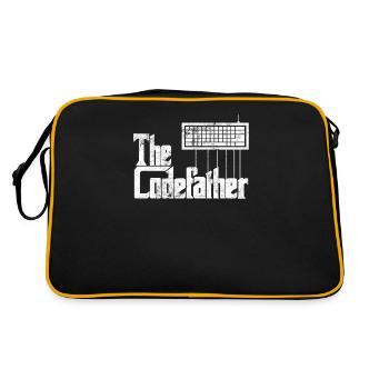 Funny programmer design The Codefather graphic - Retro Bag - black/gold - Back