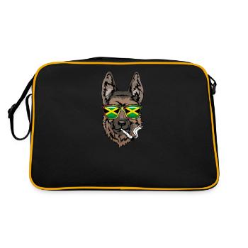 Cadeau festival reggaeton de chien de berger reggae - Sac Retro - noir/or - Dos