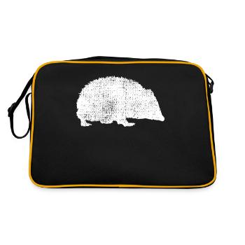 Igel Igel Igel - Retro Tasche - Schwarz/Gold - Hinten