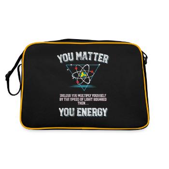 Produit You Matter You Energy Impression Funny Science - Sac Retro - noir/or - Dos