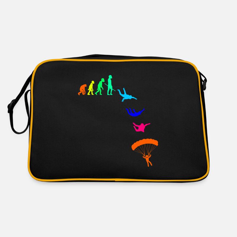 Parachute Parachuting Skydiving - Retro Bag - black/gold