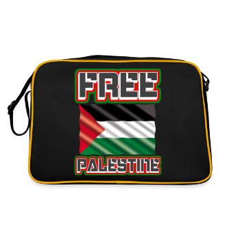 Palestine libre - drapeau palestinien, Palestine, Gaza - Sac Retro - noir/or - Dos