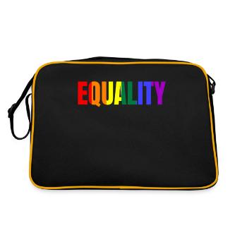Equality Rainbow Colors: Equal rights for all - Retro Bag - black/gold - Back
