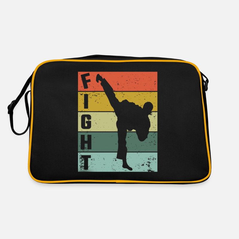 Combat de karaté combattant Combattant de karaté Sac Retro