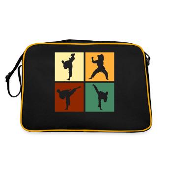 Karate Kicks Kicks Fighter Martial Arts - Retro Bag - black/gold - Back