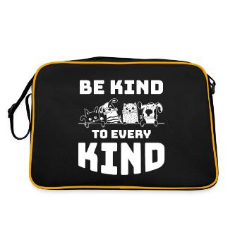 Tierschutz - Retro Tasche - Schwarz/Gold - Hinten