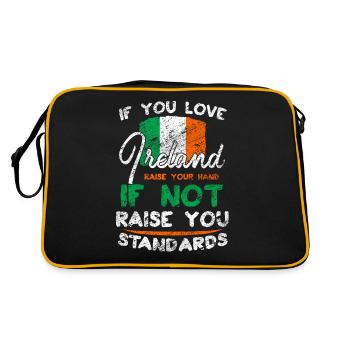 Irland - Retro Tasche - Schwarz/Gold - Hinten