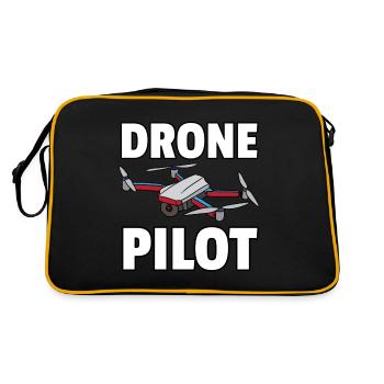 Drone pilote modèle avion vol voler cadeau - Sac Retro - noir/or - Dos