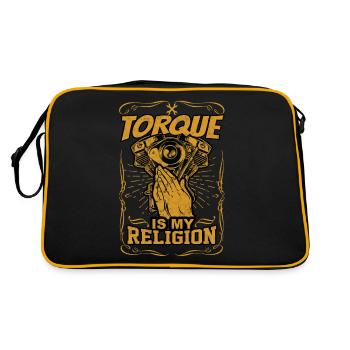 Chopper motorcycle shovelhead biker - Retro Bag - black/gold - Back