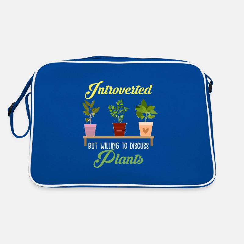 Introverted talking about plants Retro Bag
