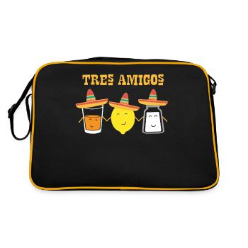 Amis Tequila, sel, citron vert ou citron et - Sac Retro - noir/or - Dos