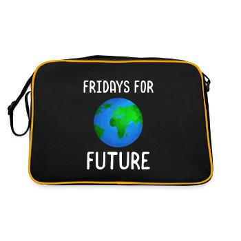 Fridays For Future Climate Change Demonstration - Retro Bag - black/gold - Back