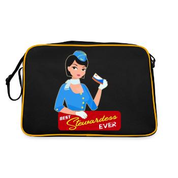 Hôtesse de l'air cadeau - Sac Retro - noir/or - Dos