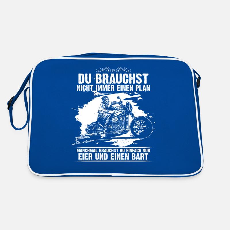 Du brauchst nicht immer einen Plan Motorrad Biker Retro Tasche