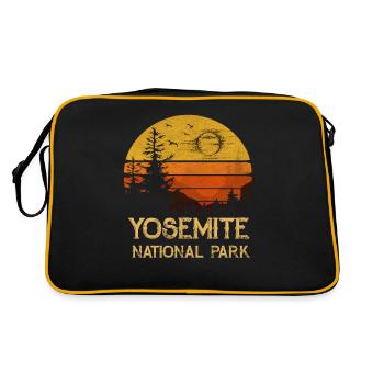 Tee shirt vintage du parc national Yosemite en Californie - Sac Retro - noir/or - Dos