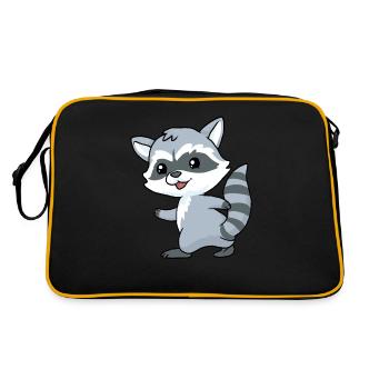 Petit raton laveur - Sac Retro - noir/or - Dos