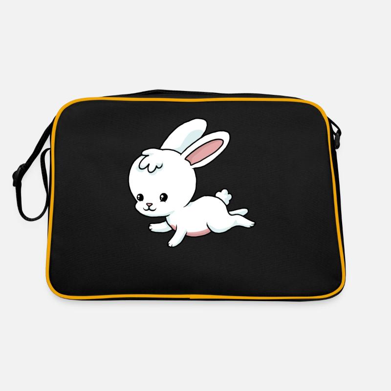 Kleines Häschen - Retro Tasche - Schwarz/Gold