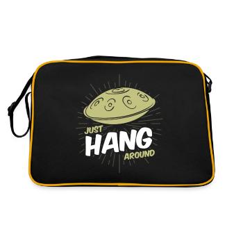 Handpan Hang T-Shirt Musique Sound Snail - Sac Retro - noir/or - Dos